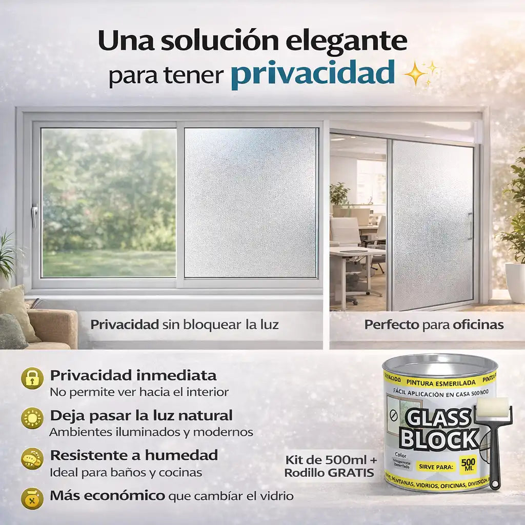 GLASS BLOCK, Tu privacidad, nuestra pintura.