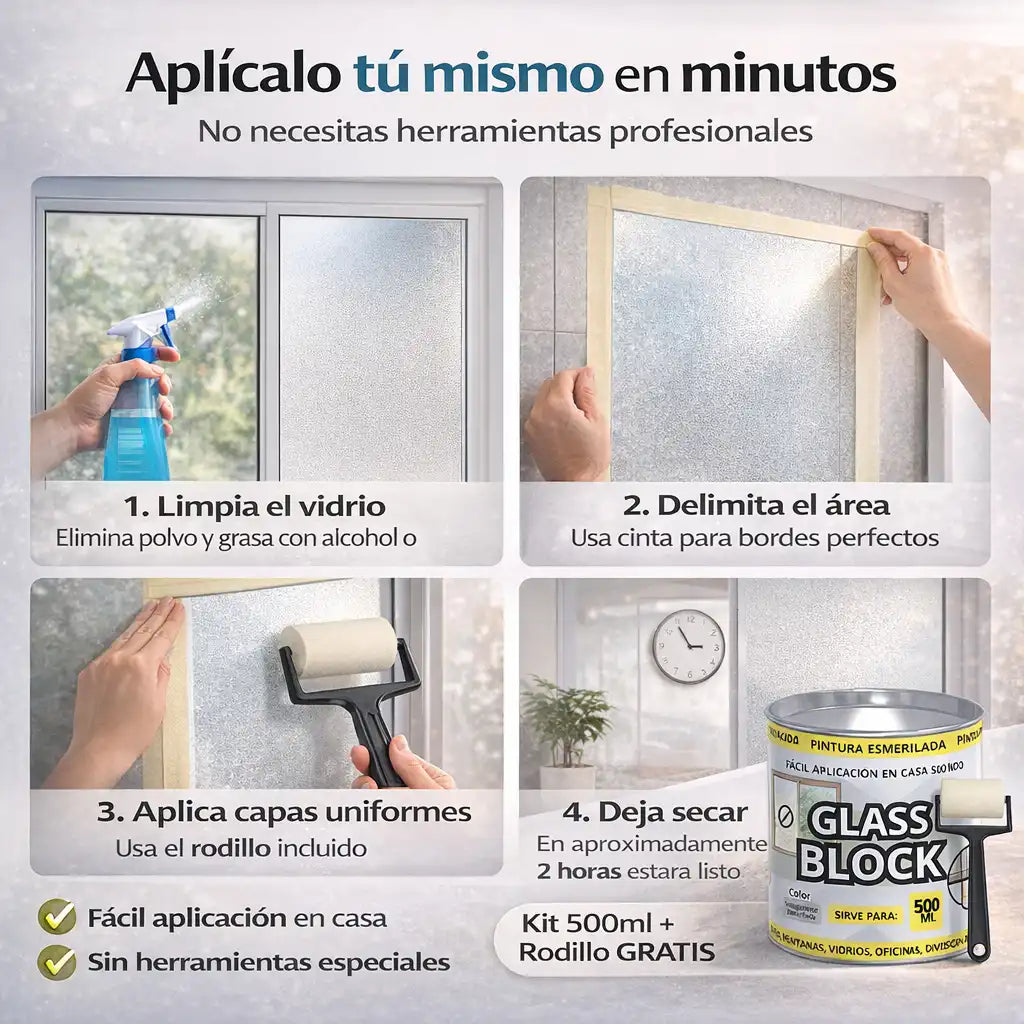GLASS BLOCK, Tu privacidad, nuestra pintura.